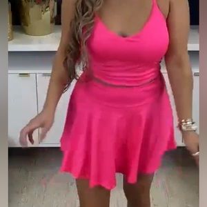 White Birch Sassy Skort Set neon pink 1XL NWT